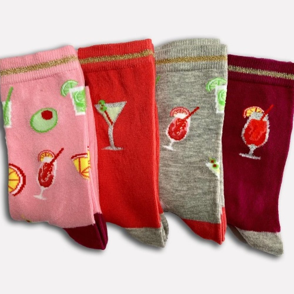 Socktails - cocktail inspired socks!  In fun packaging!